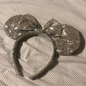 Silver Sequin Minnie Ears